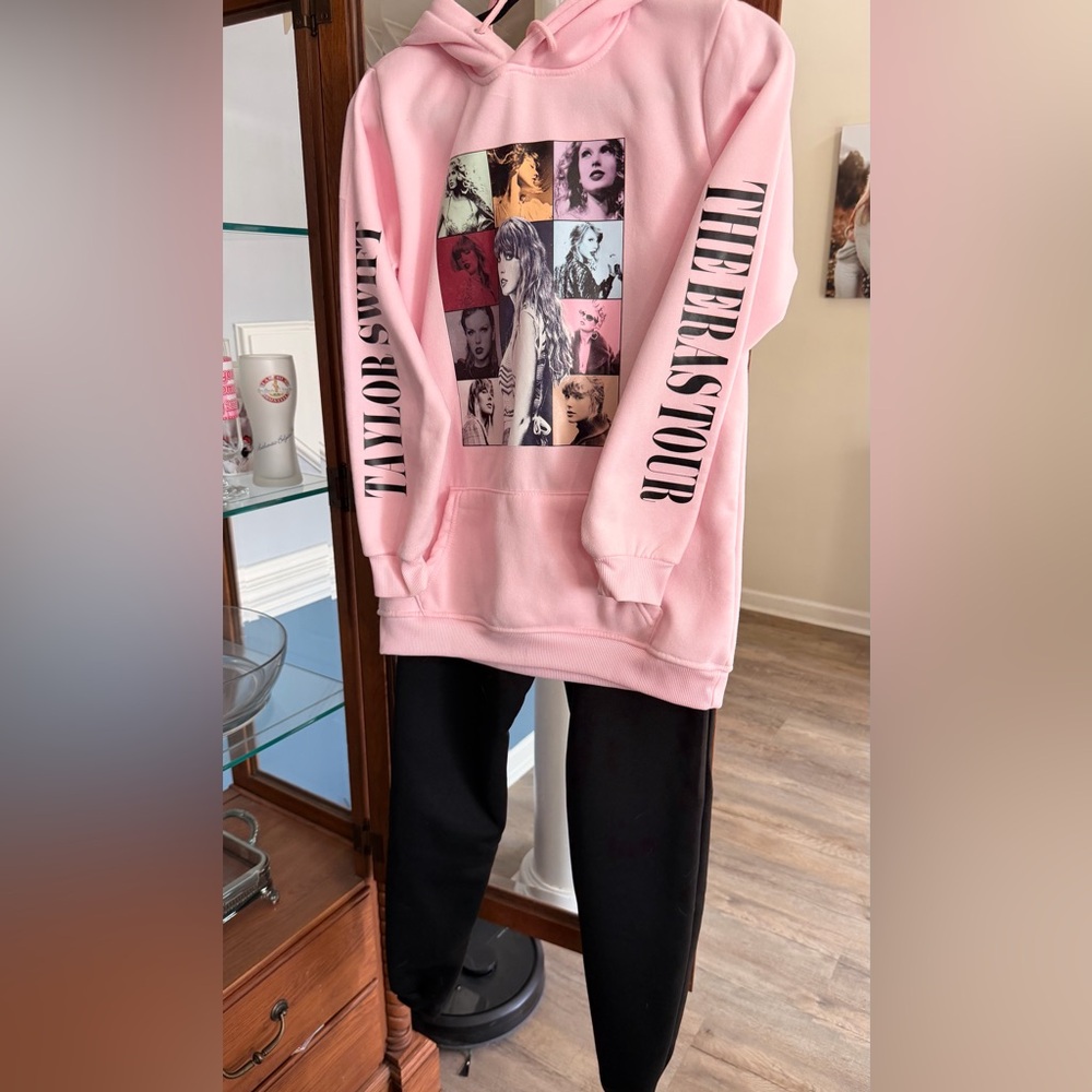 Taylor Swift Pink Oversized Pullover Hoodie
